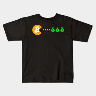 Bitcoin eats Dollar Kids T-Shirt